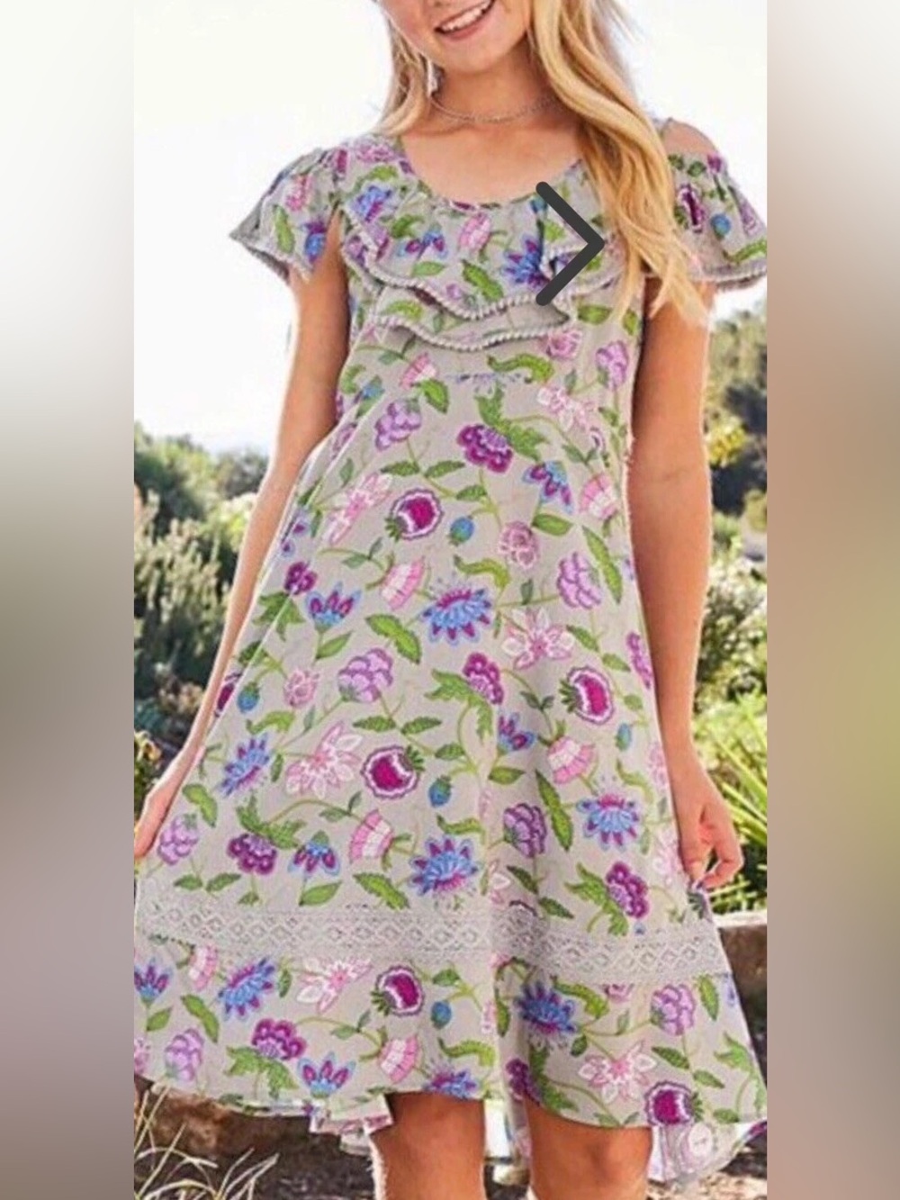 Matilda Jane Cold Shoulder Ever and Ever Floral Dress Size 12